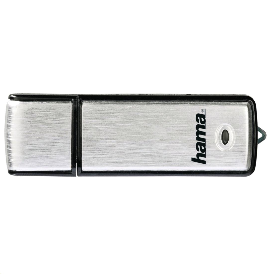 hama  USB-Stick Fancy - 16 GB, USB 2.0, 10MB/s, Schwarz/Silber 