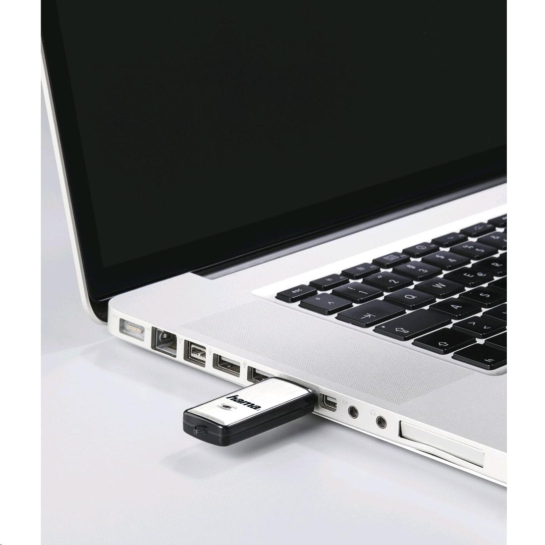 hama  USB-Stick Fancy - 16 GB, USB 2.0, 10MB/s, Schwarz/Silber 