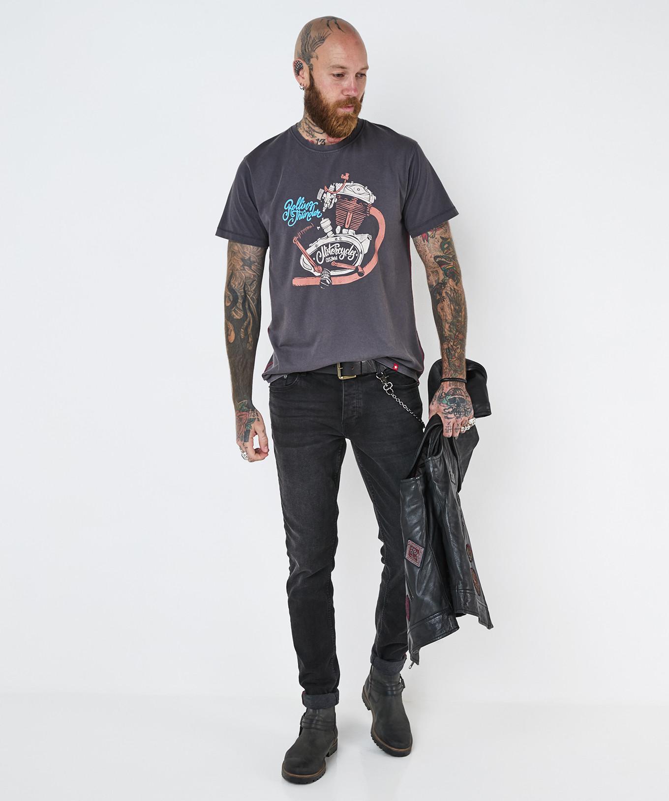 Joe Browns Ölgewaschenes Motorradmotor T-Shirt  