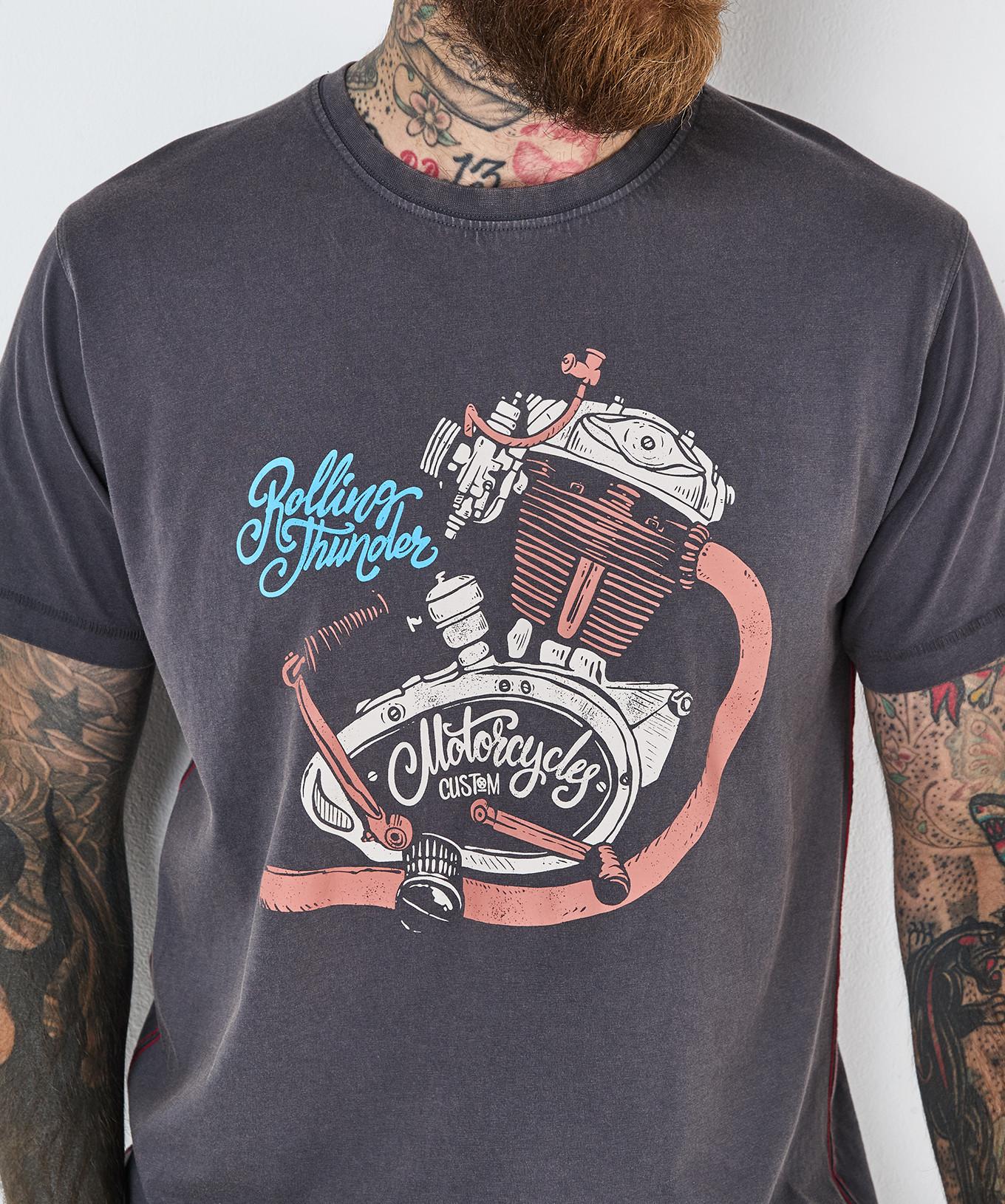 Joe Browns Ölgewaschenes Motorradmotor T-Shirt  