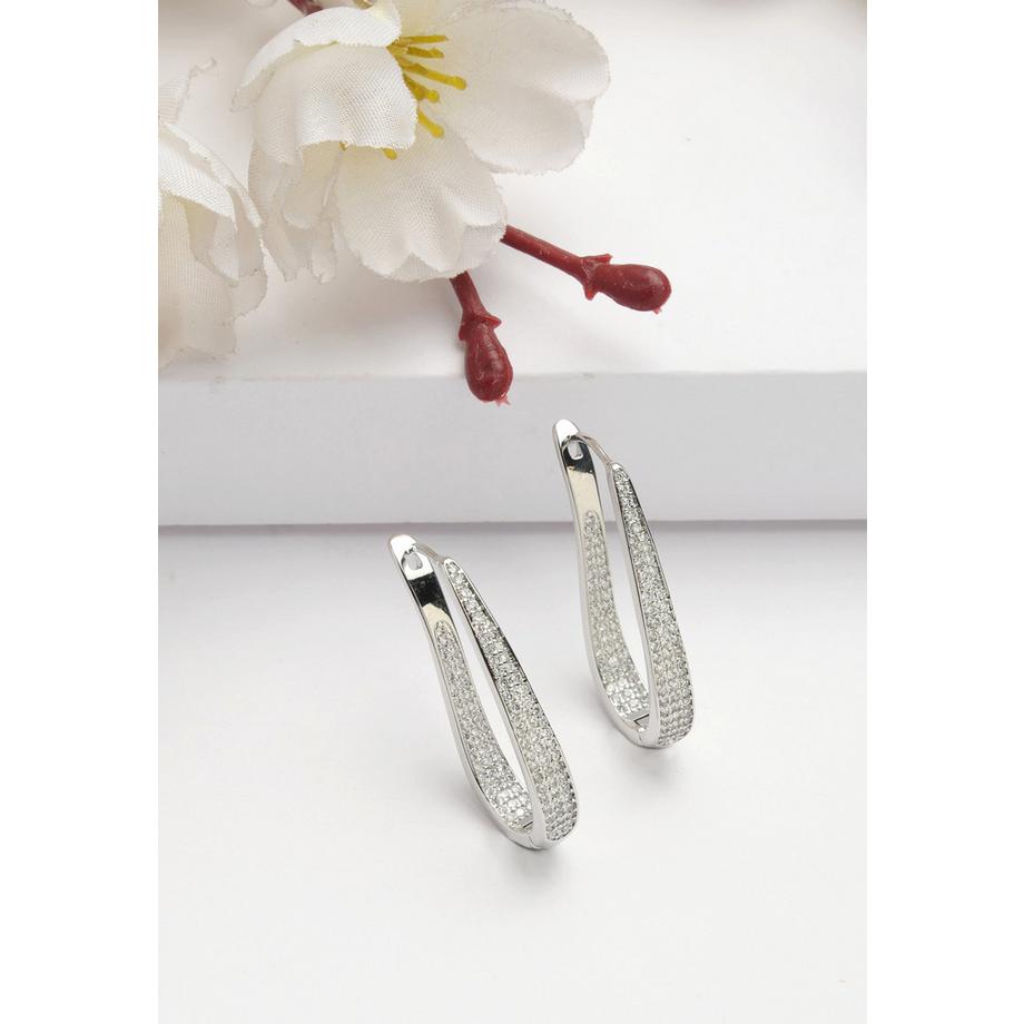 AVANT-GARDE PARIS  Diva Kollektion U-förmige Zirkonia-Creolen 