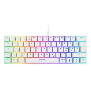 DELTACO TKL Gaming Keyboard mech RGB GAM-075-W-CH red switch, CH-Layout, white