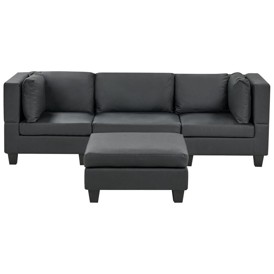 Canapé avec pouf en Cuir PU  UNSTAD
