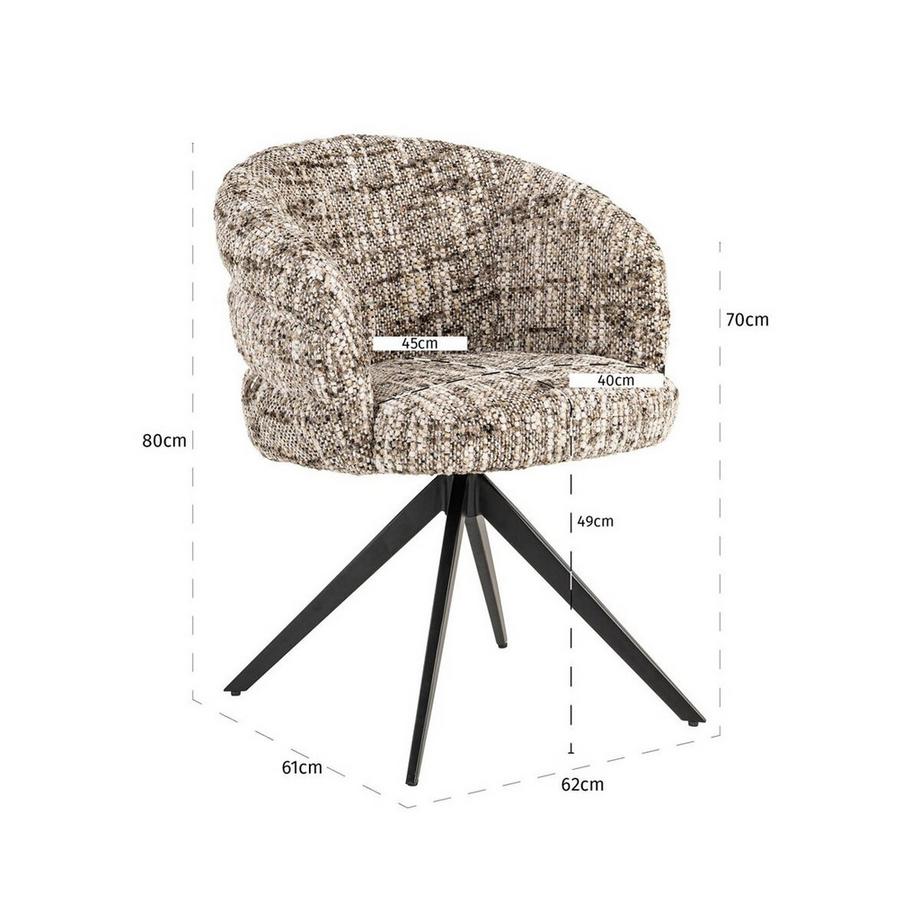 Richmond Interiors Esszimmerstuhl Serenity omara swivel (objekttauglich)  