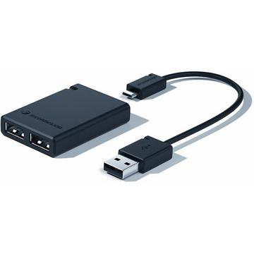 3DX-700051 hub di interfaccia USB 2.0 Nero