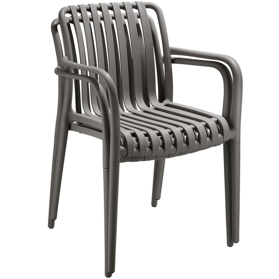 Tectake Gartenstühle Alcudia wetterfest und UV-beständig platzsparend stapelbar 2er Set  