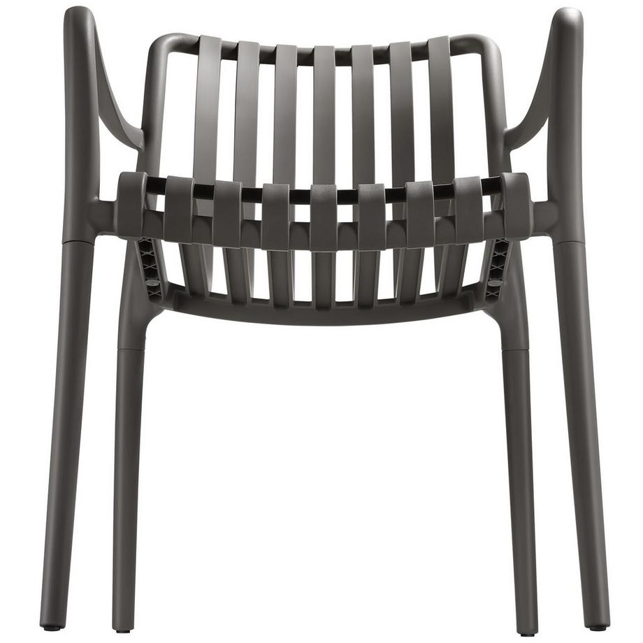 Tectake Gartenstühle Alcudia wetterfest und UV-beständig platzsparend stapelbar 2er Set  