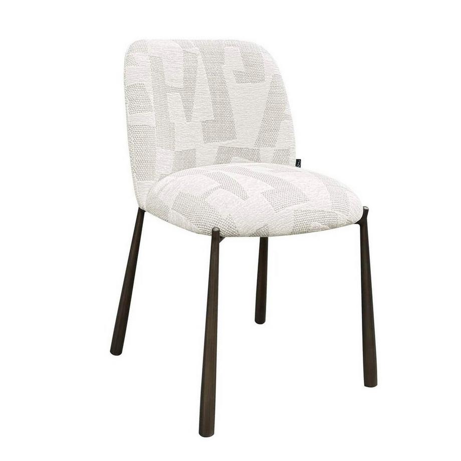 mutoni Chaise de salle à manger Lana beige graffic (lot de 2)  