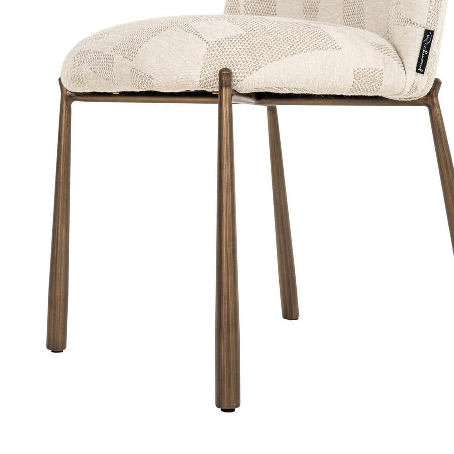 mutoni Sedia da pranzo Lana beige graffic (set di 2)  