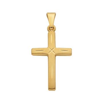 Pendentif croix or jaune 750, 23x12mm