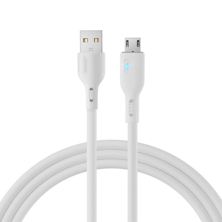Joyroom USB-A-auf-Micro-USB-Kabel, 2,4 A, 2 m – Weiß