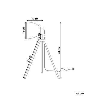 Beliani Lampada da tavolo en Metallo Industriale TAMEGA  
