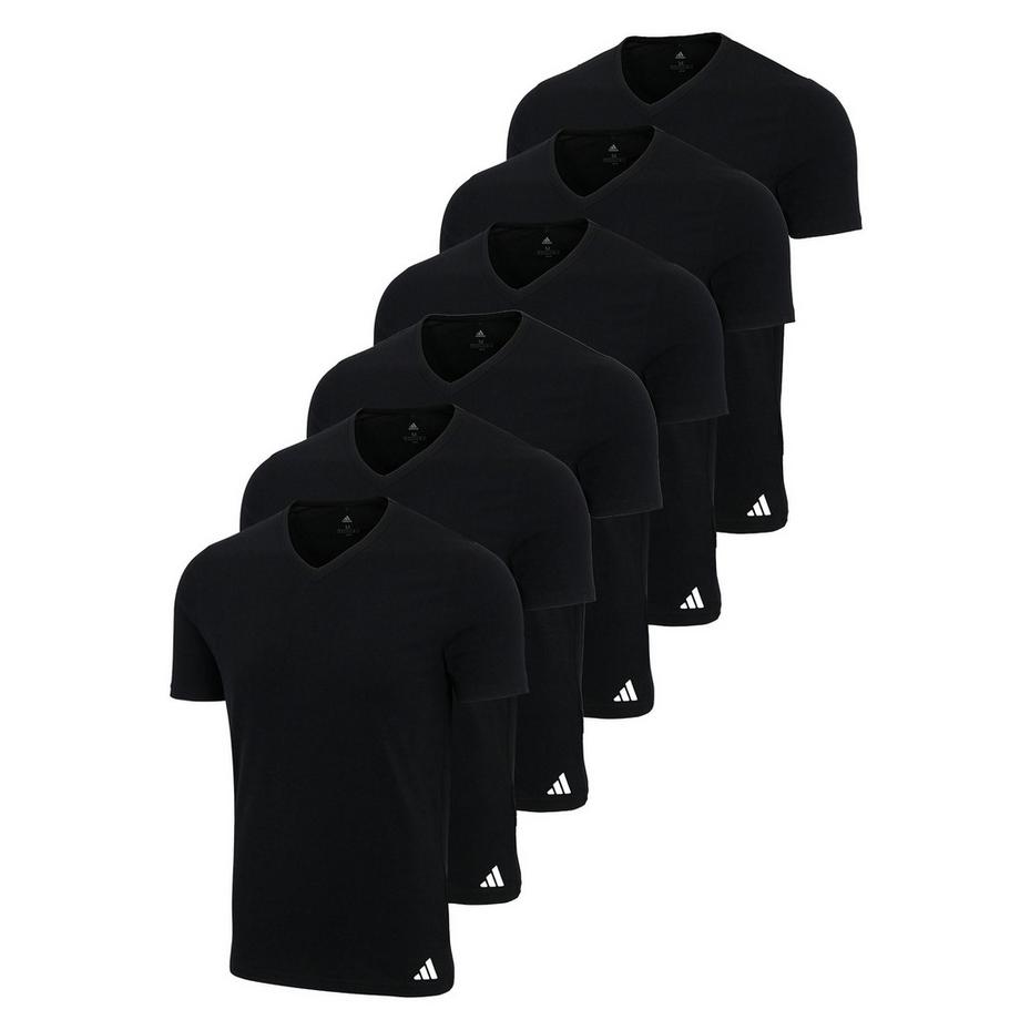 T-Shirt  6er Pack Figurbetont-V-Neck Shirt, Active Core Cotton 6PK