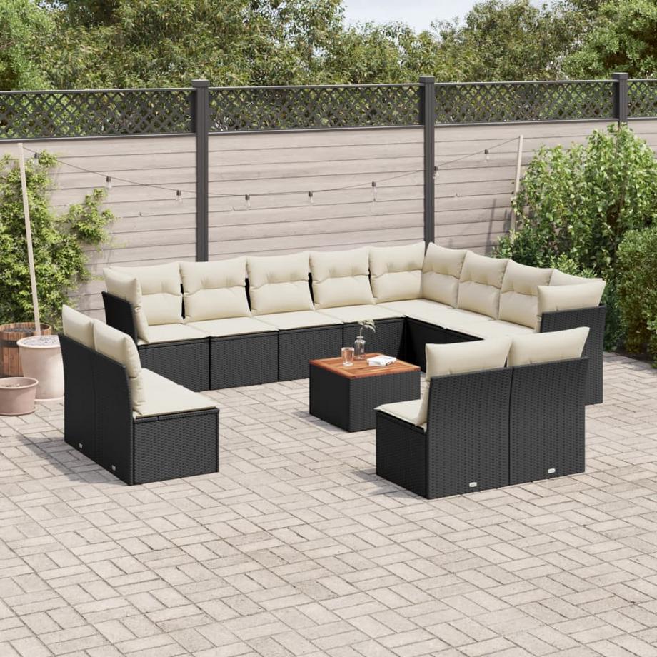 VidaXL set divano da giardino Polirattan  