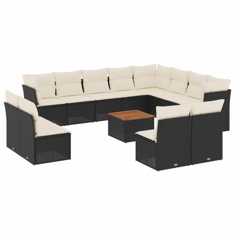 VidaXL set divano da giardino Polirattan  