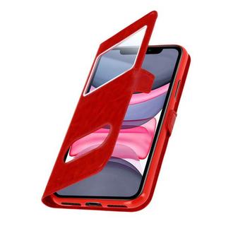 Avizar  Étui iPhone 11 double Fenêtres Rouge 