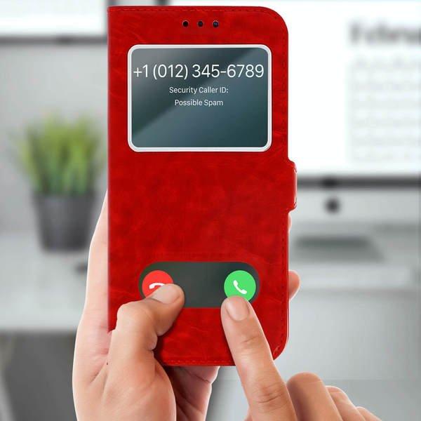 Avizar  Custodia 2 Finestre iPhone 11 Rosso 