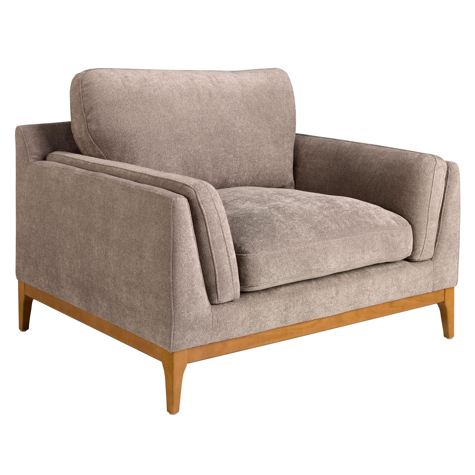 ANGEL CERDA Fauteuil en tissu marron  