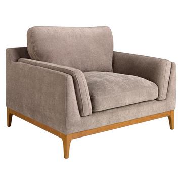 Fauteuil en tissu marron