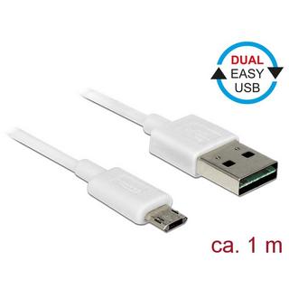 DeLock  84807 USB Kabel 1 m USB 2.0 USB A Micro-USB B Weiß 