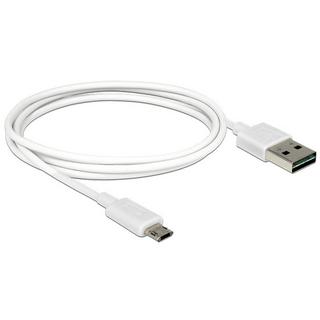 DeLock  84807 USB Kabel 1 m USB 2.0 USB A Micro-USB B Weiß 