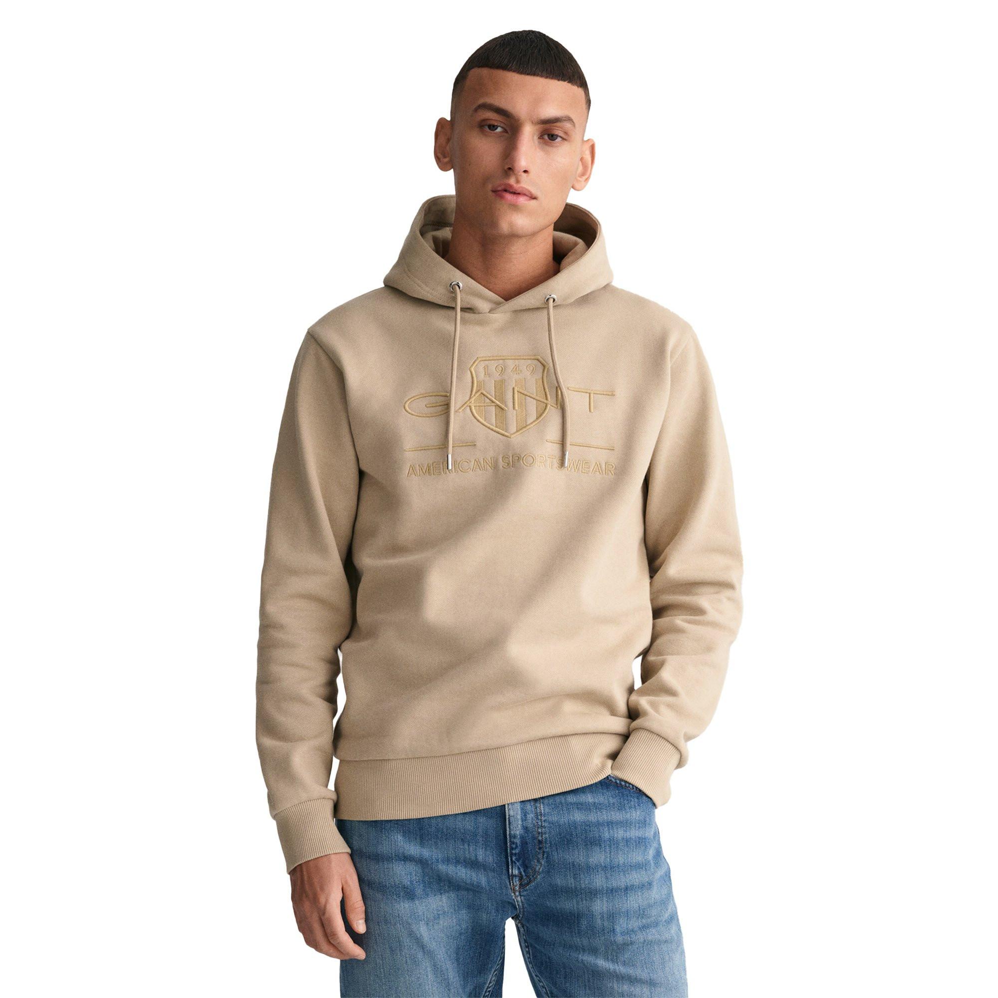 GANT  Sweat-shirt  Confortable à porter-REGULAR TONAL SHIELD HOODIE 