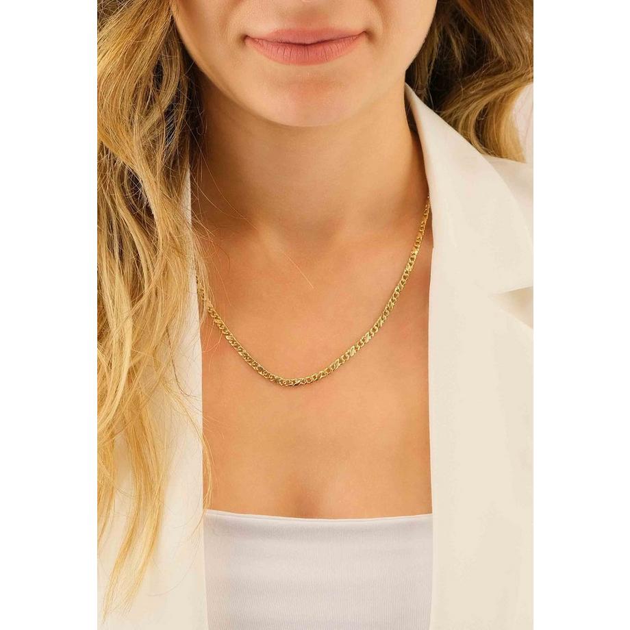 MUAU Schmuck  Collier Carrera or jaune 750, 3,5mm, 50cm 