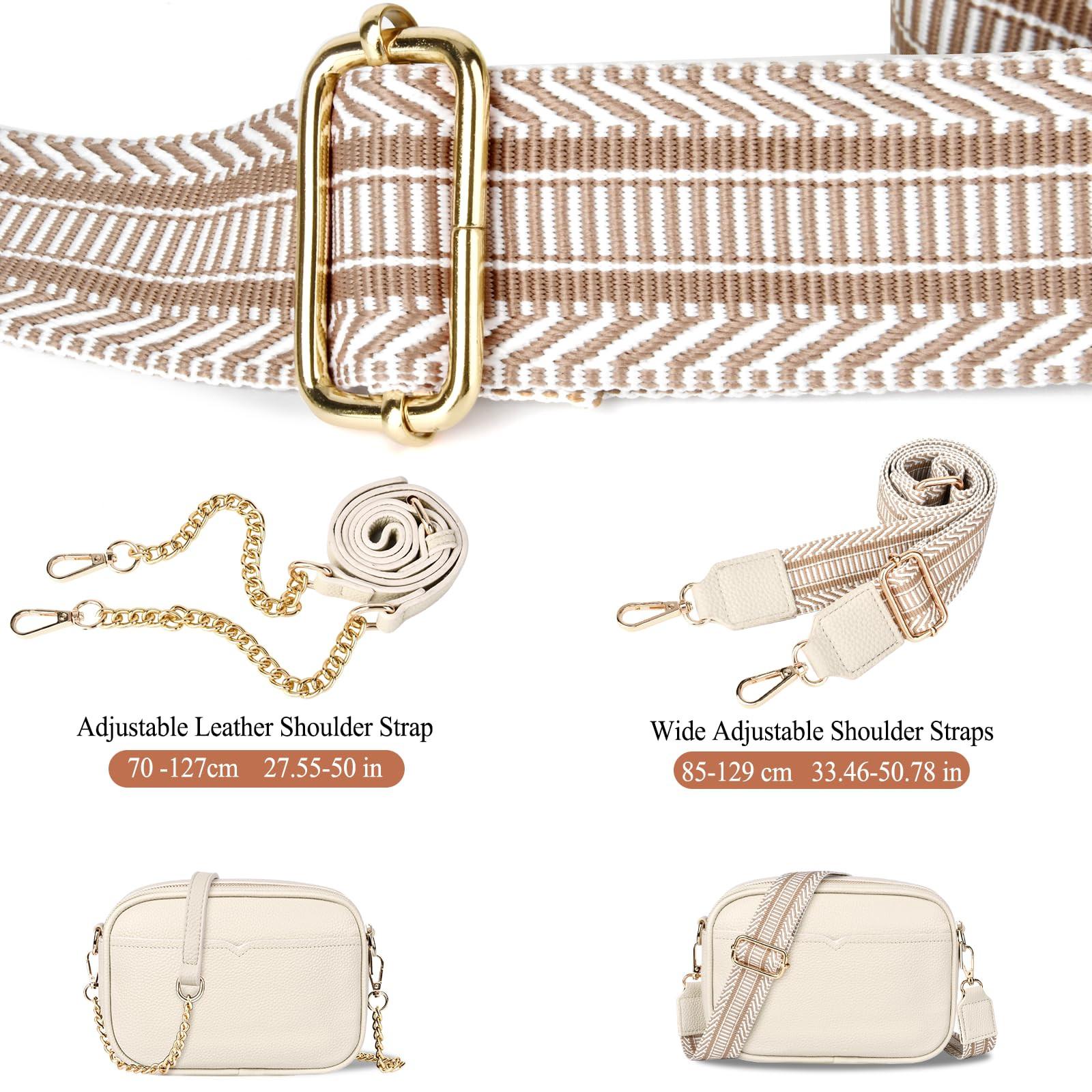 Only-bags.store Kleine Elegante Umhängetasche mit 2 abnehmbaren breiten Schulterriemen  