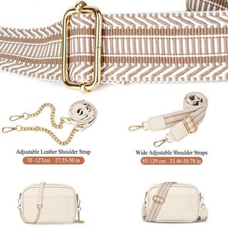 Only-bags.store Kleine Elegante Umhängetasche mit 2 abnehmbaren breiten Schulterriemen  