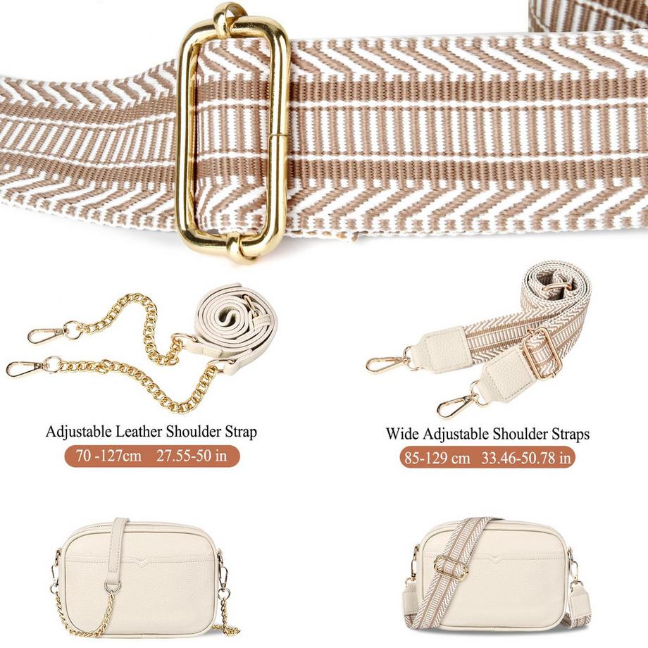 Only-bags.store Petit Sac Bandoulière Élégant avec 2 Larges Bretelles Amovibles  