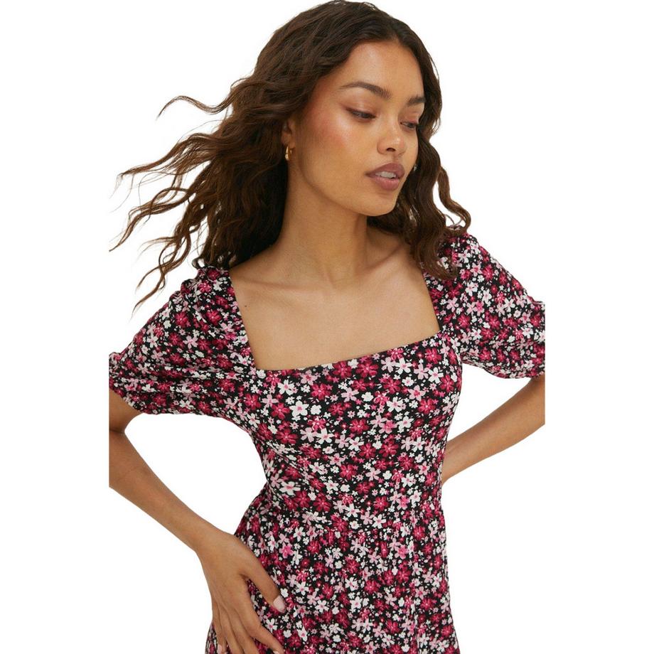 Dorothy Perkins Gestuftes Blumen Midikleid  