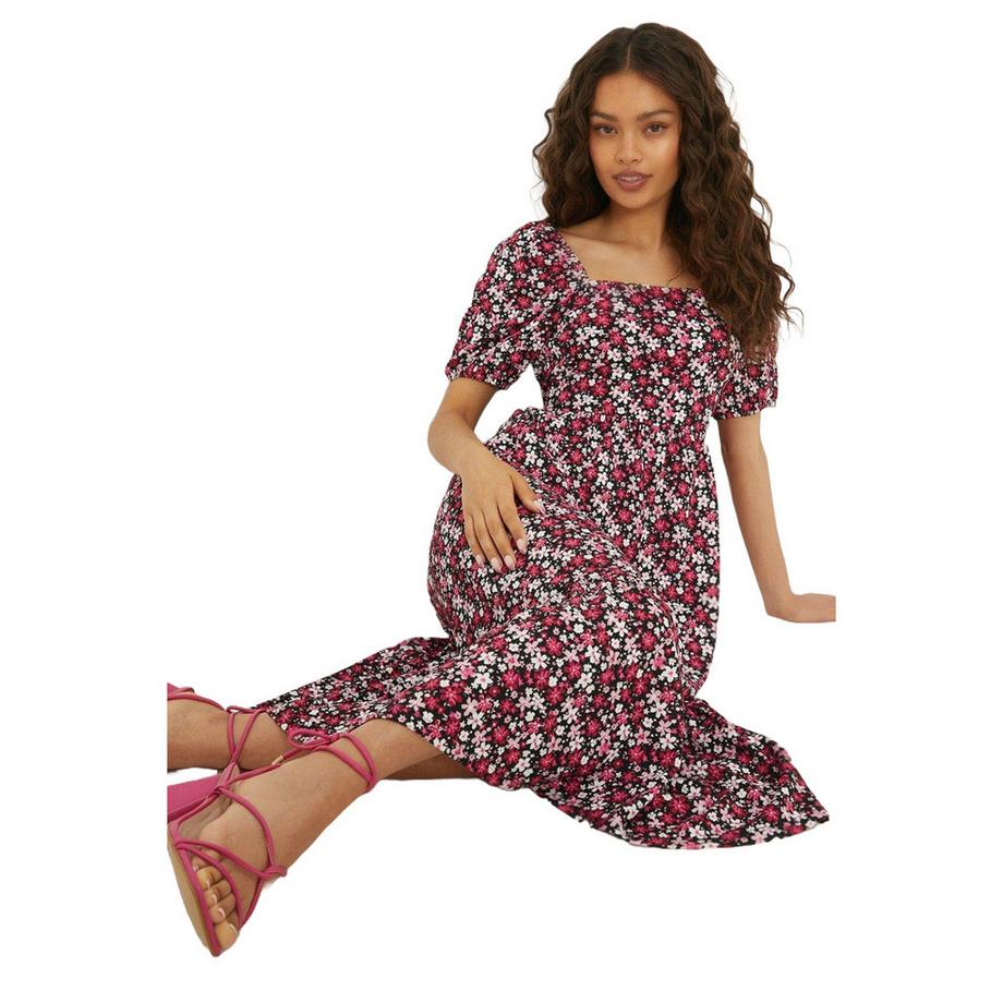 Dorothy Perkins Gestuftes Blumen Midikleid  