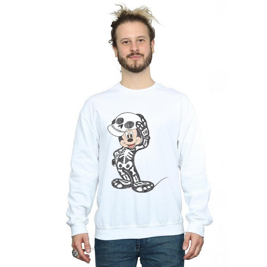 Disney Mickey Mouse Skelett Grafikdruck Sweatshirt  