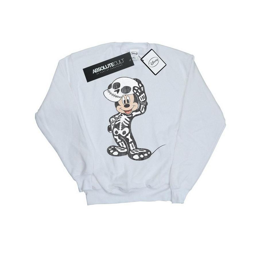 Disney Mickey Mouse Skelett Grafikdruck Sweatshirt  
