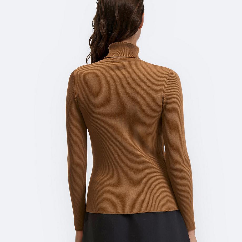 La Redoute Collections  Rollkragenpullover aus Feinstrick mit verspieltem Strickdetail am Ausschnitt 