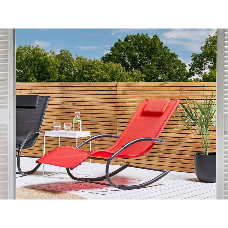 Beliani Transat à bascule en Acier Moderne CARANO II  