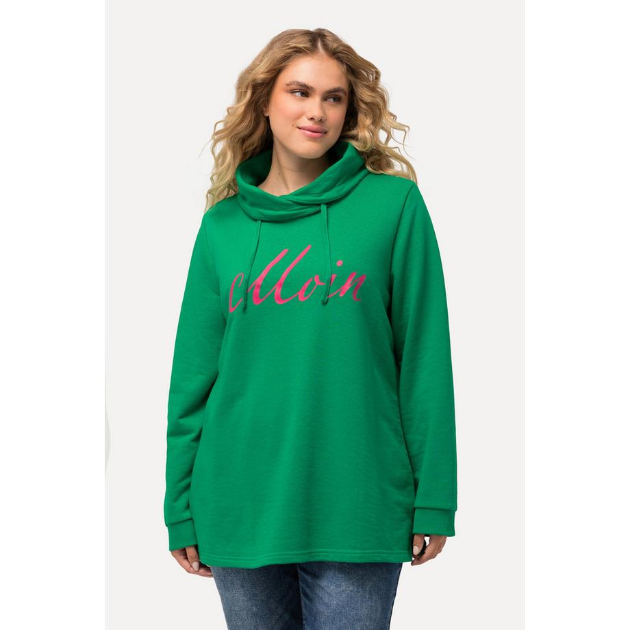 Ulla Popken Moin Stehkragen Langarm Sweatshirt  
