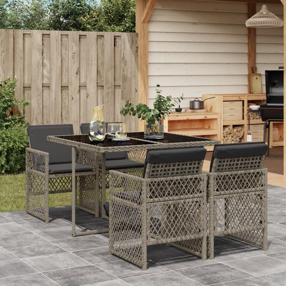 VidaXL set da pranzo da giardino Polirattan  