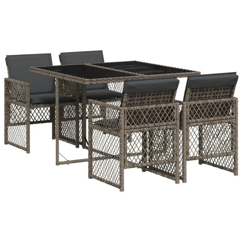 set da pranzo da giardino Polirattan