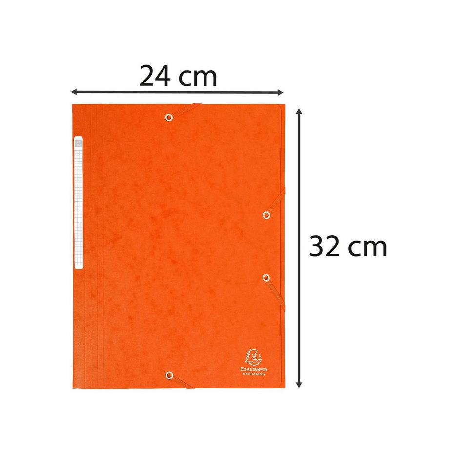 Exacompta Chemise à élastiques Maxi capacity carte lustrée 425gm2 - A4 - x 25  