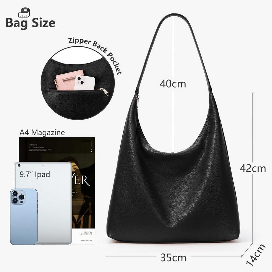 Only-bags.store Hobo Schultertasche mit strukturierter Oberfläche  