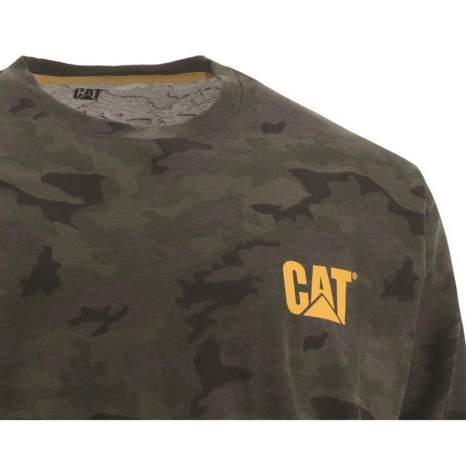 Caterpillar Trademark Banner Camo T-Shirt Manches Longues  