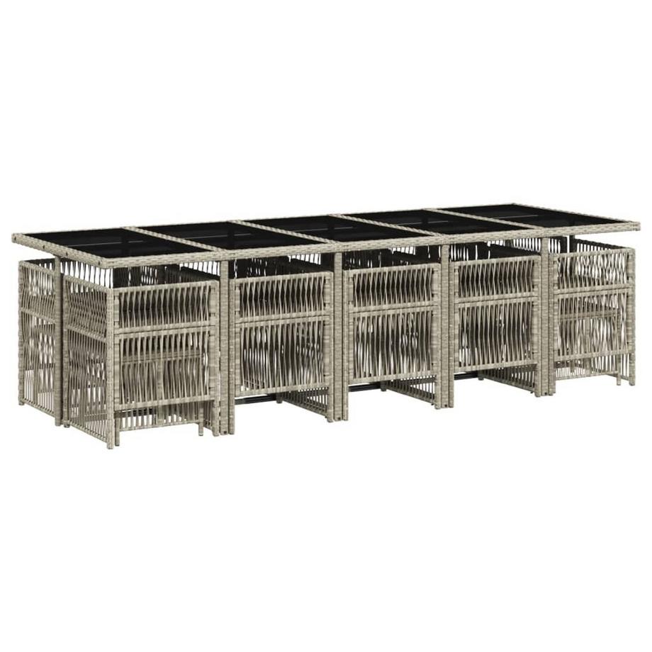 VidaXL set da pranzo da giardino Polirattan  