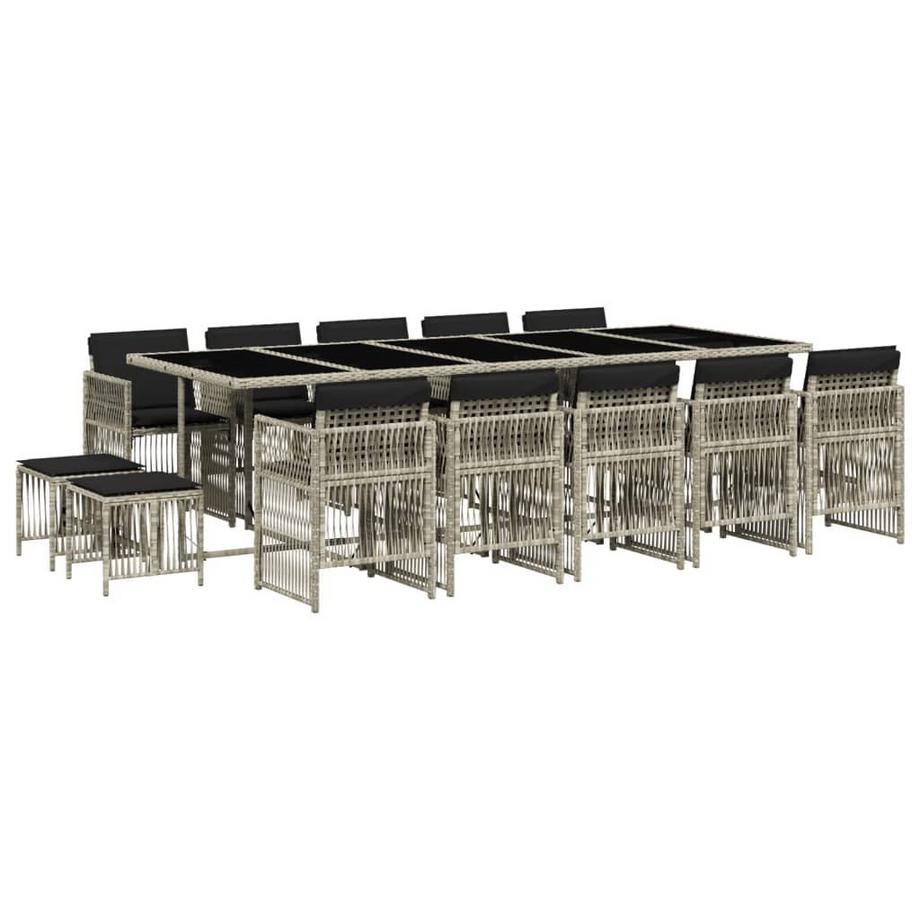 set da pranzo da giardino Polirattan