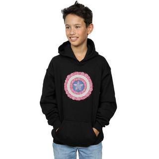 MARVEL  Sweat à capuche CAPTAIN AMERICA FLOWERS SHIELD 