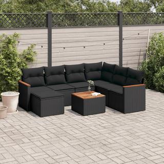 VidaXL set divano da giardino Polirattan  