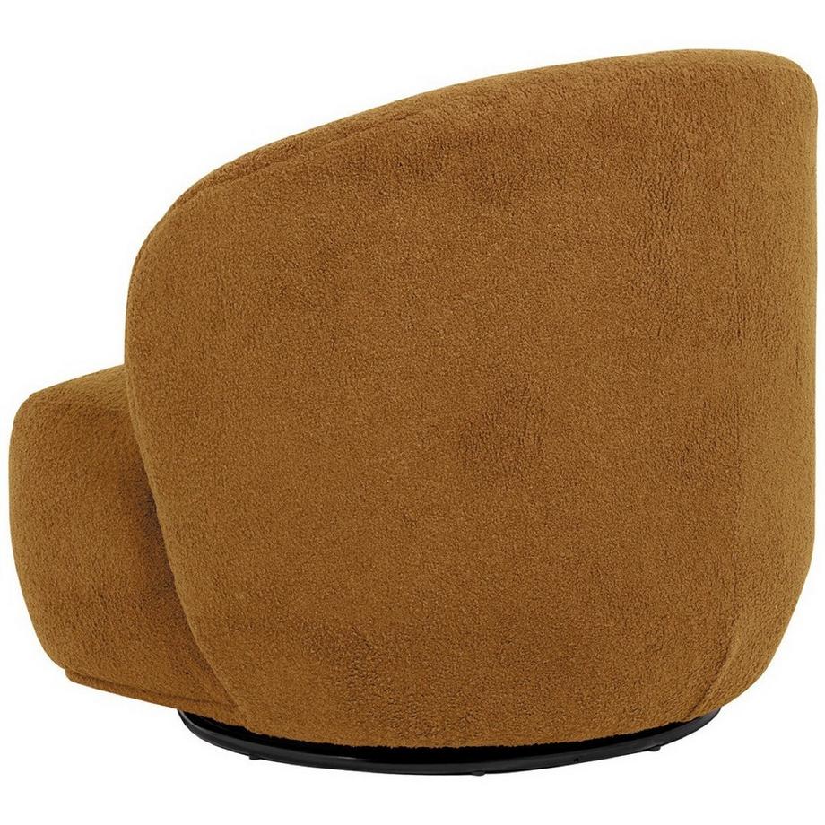 Blanc d'Ivoire Fauteuil Lisette Bouclé curry  