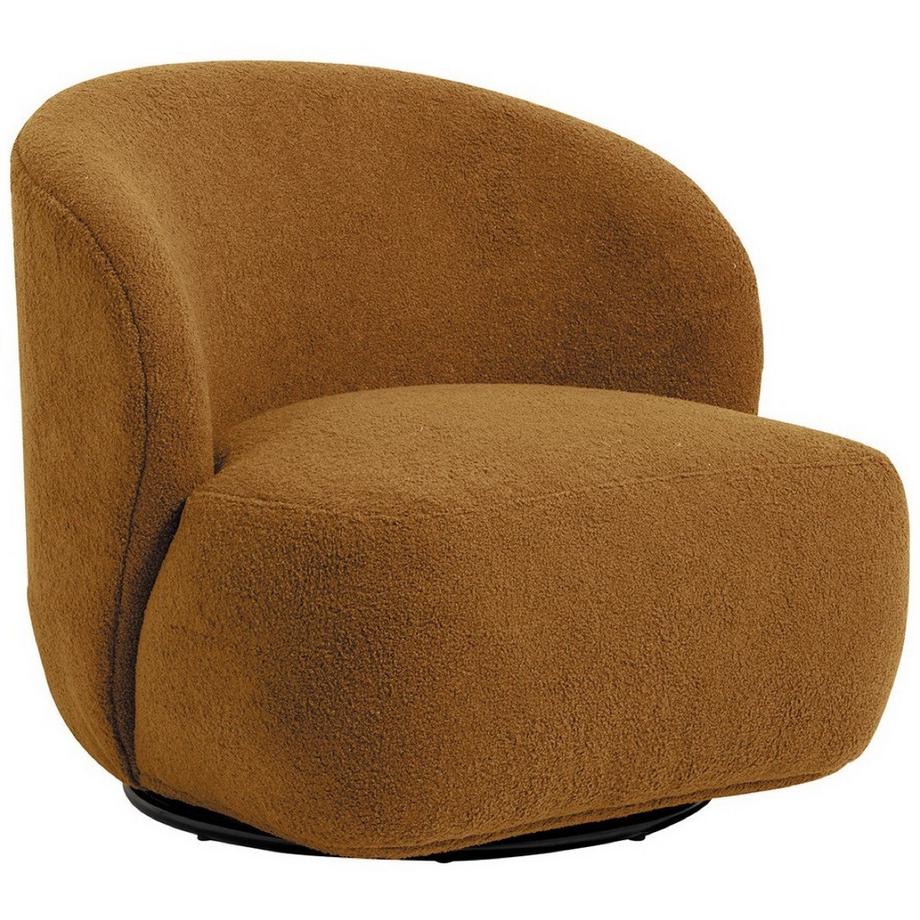 Blanc d'Ivoire Fauteuil Lisette Bouclé curry  
