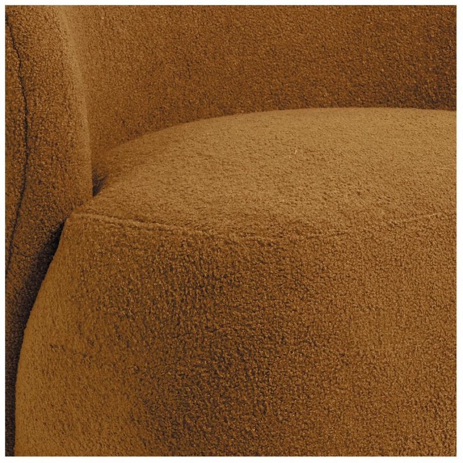 Blanc d'Ivoire Fauteuil Lisette Bouclé curry  