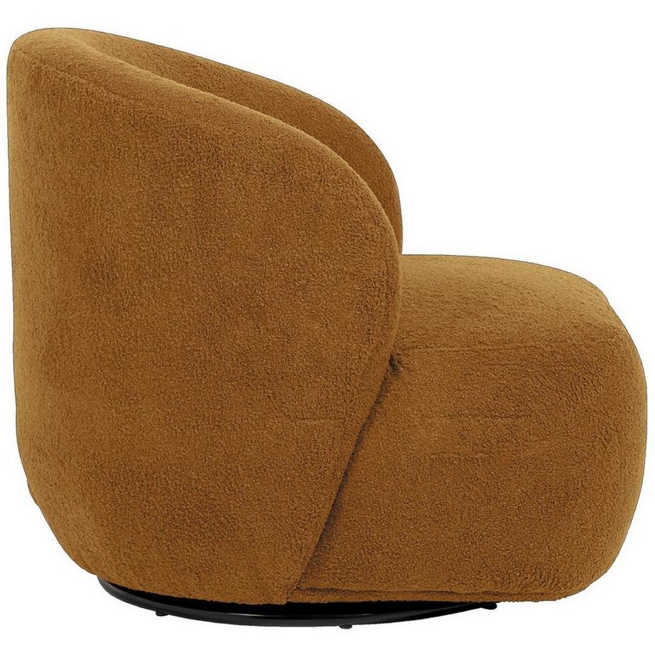 Blanc d'Ivoire Fauteuil Lisette Bouclé curry  